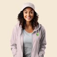 thumbnail image 4 of Dalix Alien Embroidered Fleece Zip Washed Hoodie Cold Fall Winter Women in Blush 2XL XX-Large, 4 of 5