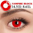 thumbnail image 1 of UYAAI-lentes de contacto para ojos, lentes de Color negro para Halloween, Cosplay, vampiro, pupilas blancas, Anime, ojo rojo, 1 par, 1 of 4