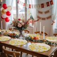 thumbnail image 5 of Yellow Daisy Round 15 Inch Placemats Set of 4, Rustic Spring Floral Summer Botanical HeatResistant Non Slip Place Mats for Dining Table, Wipeable Braided Kitchen Table Mats for Housewarming, 5 of 9