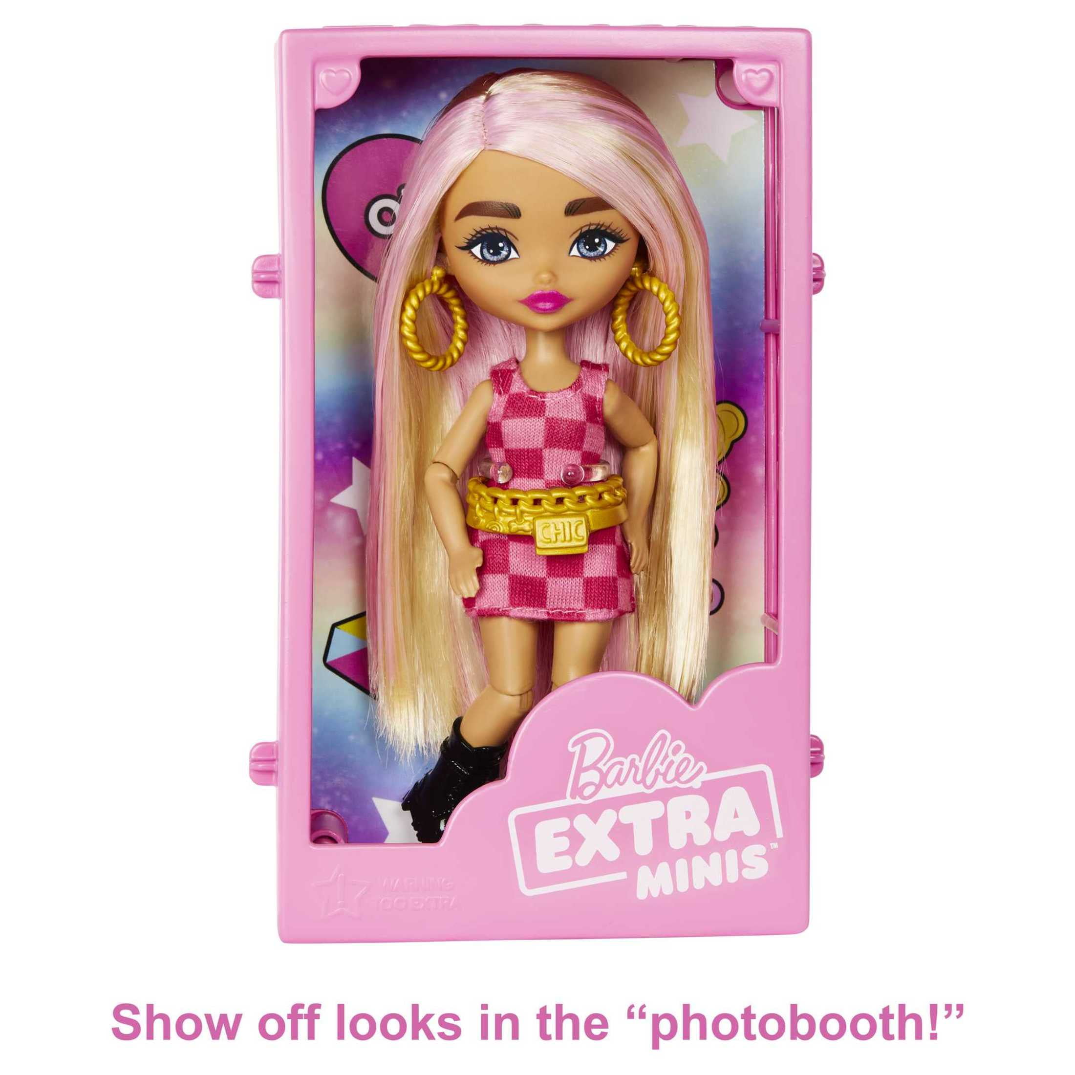 Barbie Extra Minis Playset, Fashion Boutique with Small Doll and 15+ Accessories