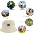 thumbnail image 5 of Sombrero de pescador para mujer, sombrero para el sol, sombreros de algodón, sombrero plegable para protección solar, para mujeres, hombres, actividad, Smiley, 5 of 5