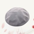 thumbnail image 5 of Boina de primavera y verano, combinable con todo, con protección solar, sombrero de pintor moderno para adultos (gris), 5 of 5