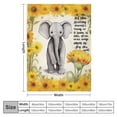thumbnail image 4 of Jiayy Mother's Day Soft Throw Blankets for Couch/Bed, Elephant Sunflower Flannel Blanket Cover for Picnic Camping Travel, Lightweight &amp; Cozy  Bed Throws, for All Seasons,, 4 of 6