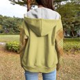 thumbnail image 4 of Zip Up Hoodies for Women Drawstring Soft Jackets Plaid Long Sleeve Casual Winter Sweatshirts with Pocket, 4 of 5