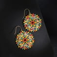 thumbnail image 2 of Colorful Summer Beaded Earrings For Women Crystals Glass Bead Dangle Drop Bohemia Earrings Statement Earrings For Women, 2 of 6