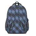 thumbnail image 3 of Blue and Black Checkered Pattern Backpack for School, Cute School Bag with Adjustable Shoulder Straps and Padded Back, 16.9"x12.6"x5.9", 3 of 5