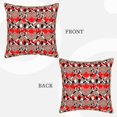 thumbnail image 3 of Fotbe Hockey With Maple Leaves Pattern Velvet Decorative Throw Pillow Covers with Elegant Piping, Soft Plush Cushion Cover for Sofa, Bed, Car, Office-20"x20", 3 of 8