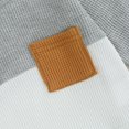 thumbnail image 6 of Okbabeha Fall Winter Toddler Baby Boy Clothes Color Block Crewneck Sweatshirt Jogger Pants Sweatsuit Waffle Outfits Set, 6 of 7