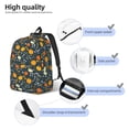 thumbnail image 4 of Lsque Pumpkin Pattern Canvas Daypack, Durable Backpack, High-quality Versatile Backpack,Vintage Compact Backpack-Small, 4 of 6