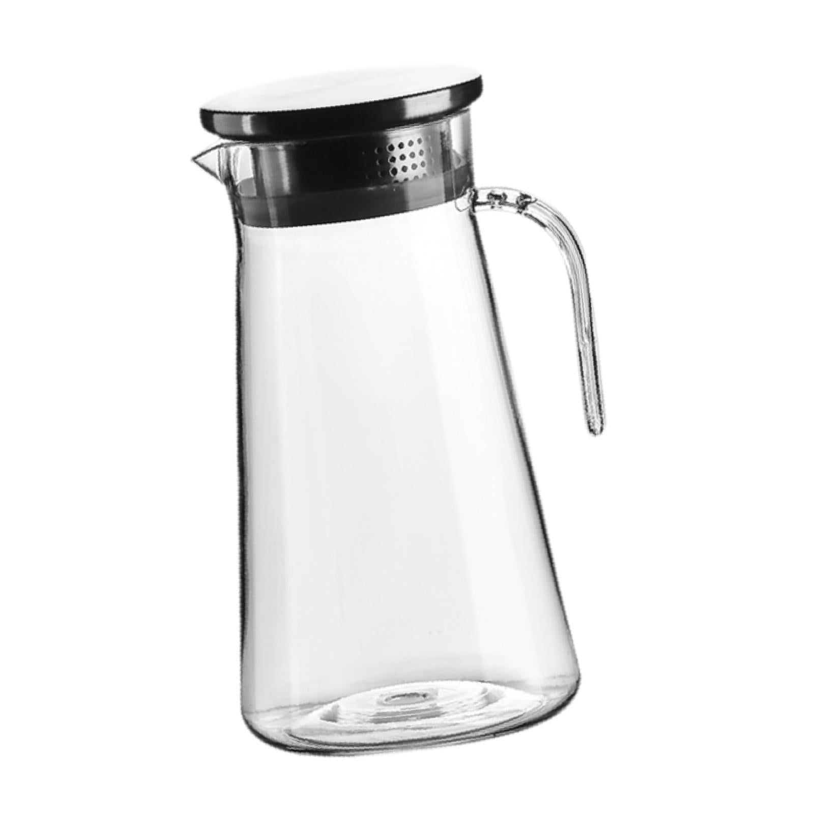 Baoblaze Beverage Pitcher Heat Resistant Milk Pitcher Transparent Drinks Cold Pitcher 1.2L