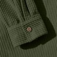 thumbnail image 7 of Nowekniz Corduroy Hooded Shirt Jacket, Waffle Long Sleeve Button Down Lightweight Casual Coat, Versatile Hooded Sweatshirt Tee for Daily Casual and Running Wear, 7 of 7