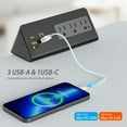 thumbnail image 4 of Desk Edge Power Strip, 7-in-1 USB-C Outlet, PD20W Fast Charging, Multi-Functional Socket for Home/Office, 5.6ft Cord, 4 of 13