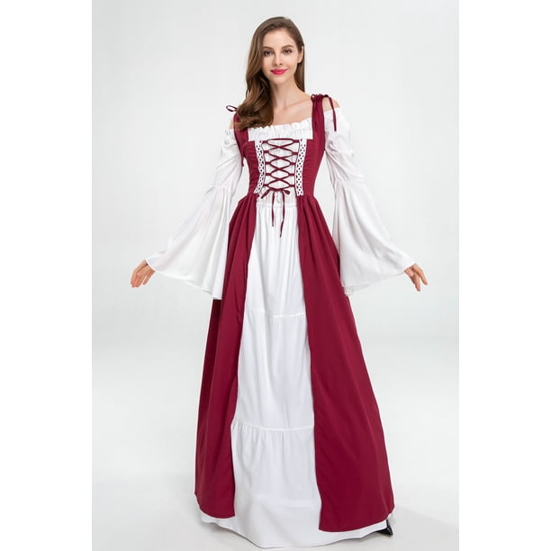 Disfraz Medieval Renacentista para Mujer, Cosplay Sobre Vestido Naranja Disfraz Medieval Renacentista para Mujer, Cosplay Sobre Vestido Naranja