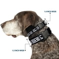thumbnail image 2 of Carroll Shelby Pet Collar, Dog Collar Plastic Buckle, Carroll Shelby CS Shelby Racing Logo Block Black White, 9.5 to 13 Inches 1.0 Inch Wide, 2 of 8