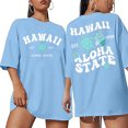 thumbnail image 1 of UANWENN T-Shirt d'Été Imprimé Col Rond Manches Courtes Raglan Style Plage Décontracté (4) T-Shirts Longs Ajustés pour Femmes Col Roulé pour Femmes Pack T-Shirts Décontractés Manches Courtes pour Femmes, 1 of 5