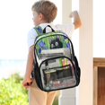thumbnail image 7 of PVC Transparent Backpacks Clear Backpack for Travel and Outings Black Cat and Irises, 7 of 7
