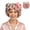 Pink, variant on Cute Leopard Print Bonnet Sleep Bonnet for Women Soft Satin-Lined Spa Headband with Bow for Hair Protection