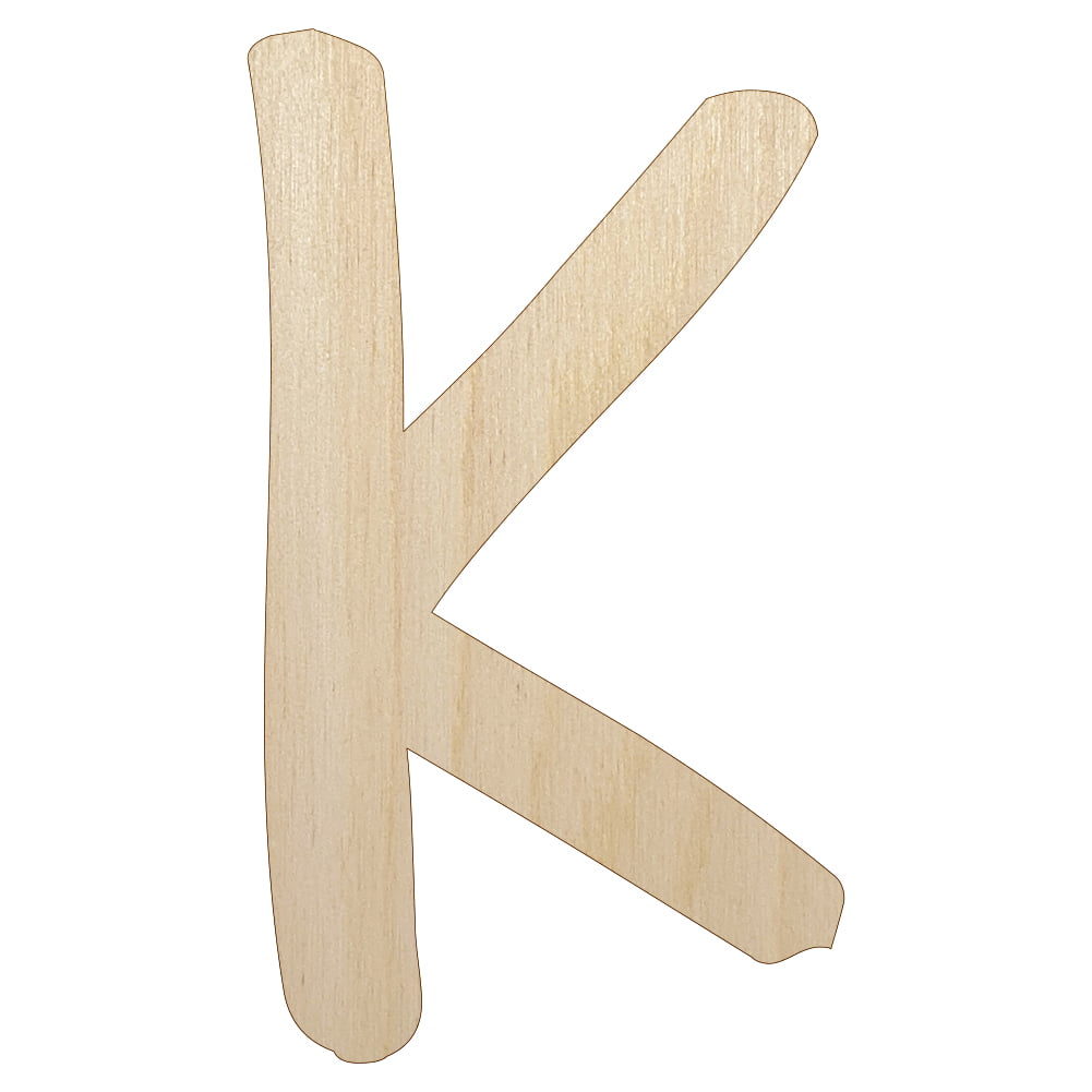Letter K Uppercase Felt Marker Font Wood Shape Unfinished Piece Cutout ...
