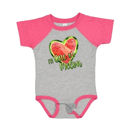 

Inktastic I m One in a Melon- Watermelon Heart Gift Baby Boy or Baby Girl Bodysuit