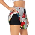 thumbnail image 1 of Balery Merry Christmas Gnome1 Pantalones cortos deportivos para mujer con forro y dos bolsillos, elásticos, para entrenamiento, gimnasio, yoga-X-Large, 1 of 7