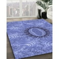 thumbnail image 2 of Ahgly Company Indoor Rectangle Patterned Denim Blue Area Rugs, 5' x 8', 2 of 6