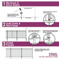 Yardlink Black Steel Gate Panel, 34 inch H x 48 inch W