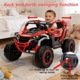 thumbnail image 3 of Juuar 12V Ride on Toys for Kids Boys Girls Age 3-6 Years, 2 Seater Electric UTV with Remote Control, Flashlights & Music, Up to 3.7 MPH, 390W Fun Ride on Car Truck Gifts for Birthday, Red, 3 of 10