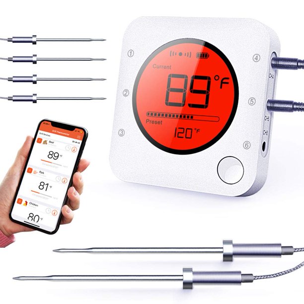 BFOUR Wireless Meat Thermometer Bluetooth, Wireless Digital Grill