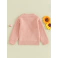 thumbnail image 3 of Girl Letter Embroidery Sweater 3 4T Toddler Casual Crew Neck Long Sleeve Pullovers Tops Child Loose Fit Shirt, 3 of 9