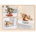 thumbnail image 5 of Assembling building blocks, ice powder peach blossom lucky potted plants, attracting wealth, large orange decorations, eternal flowers, assembling toys, 5 of 6