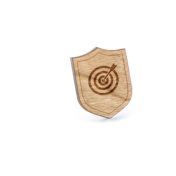 WoodenAccessoriesCo archery target lapel pin, wooden pin Walmart