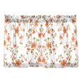 thumbnail image 7 of Yayeee Kitchen Curtains Tier Pair Light Filtering 27"x36" Rod Pocket Short Cafe Window Panel, Orange Floral Blooms, 7 of 7