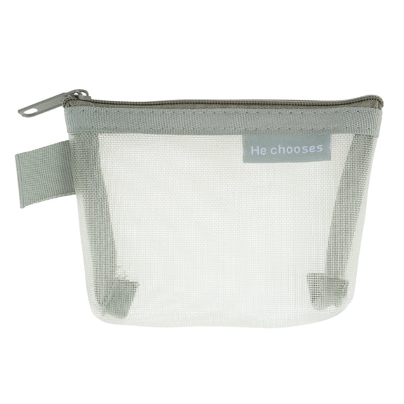 Unique Bargains 1 Pc Lightweight Three-Dimensional Triangular Mesh Makeup Bag for Vacation Nylon Green