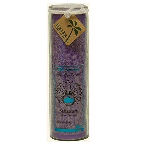 Correct Title: Aloha Bay Chakra 8 Inches Sahasrara (Violet) Candle Jar, Unscented - 16 Oz