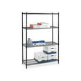 thumbnail image 2 of Lorell Starter Shelving Unit 48" x 24" x 72" - 4 x Shelf(ves) - 4000 lb Load Capacity - Black - Steel, 2 of 15