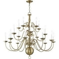 thumbnail image 4 of 20 Light Antique Brass Foyer Chandelier with Steel base material, 4 of 4