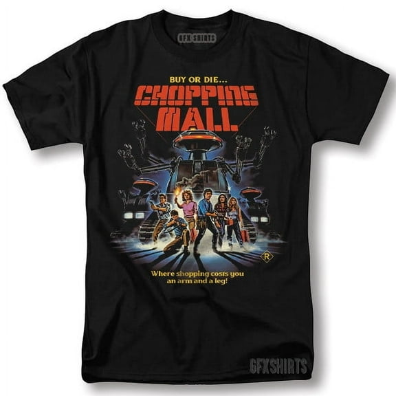 Reprint Rare Chopping Mall Shirt Classic Horror Movie Vintage Graphic Design T-Shirt