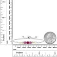 thumbnail image 3 of 925 Sterling Silver and 10K Yellow Gold Red Created Ruby Pink Moissanite and White Lab Grown Diamond Tennis Bracelet for Women (2.02 Cttw, Gemstone July Birthstone, Fully Adjustable up to 9 inch), 3 of 4