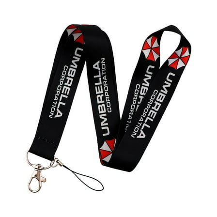 Anime Source Resident Evil Umbrella Corporation Black Lanyard Keychain Id Badge Holder