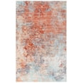 thumbnail image 2 of SAFAVIEH Tacoma Brian Abstract Machine Washable Area Rug, Rust/Aqua, 3' x 5', 2 of 12