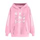 thumbnail image 2 of Heisall Womens Hoodies Rugby Print Pocket Drop Shoulder Long Sleeve Tops Fashion Casual Pullover Hooded Sweatshirts, 2 of 3