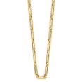 thumbnail image 2 of Diamond2Deal 14K Yellow Gold Polished and Textured Fancy Link Necklace for Women 18", 2 of 5