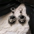thumbnail image 5 of HOOUN Party 925 Silver Gothic Bat Black Earrings Ring Necklace Jewelry Set Halloween-Earrings, 5 of 7