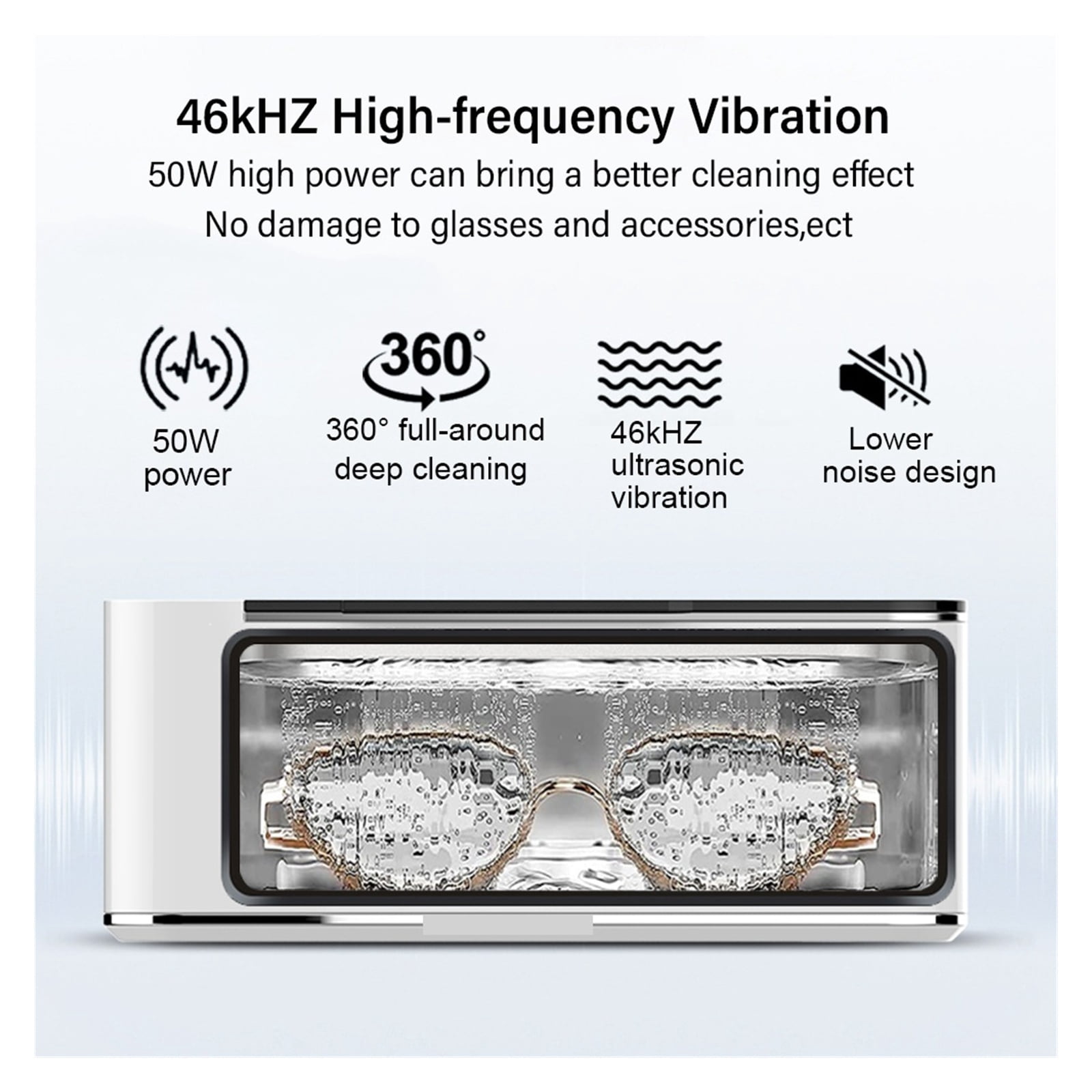 Ultrasonic Cleaner 35W Glasses Cleaner High Frequency Ultrasound Washing Cleanser Machine ,Convenient to Use