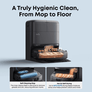 eufy C28 Robot Vacuum and Mop Combo, HydroJet Self-Cleaning Roller Mop, DuoSpiral Detangle Brush, 15,000 Pa,Auto Mop Washing&Drying, Self-Emptying&Refilling