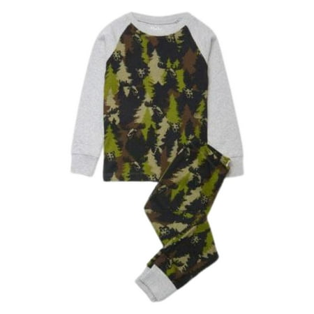 

Forest Camo Organic Cotton Raglan Pajama Set Size 3 Years