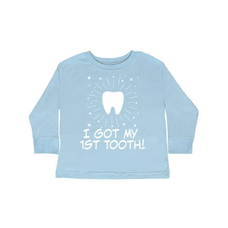 

Inktastic I Got My First Tooth Announcement Gift Toddler Boy or Toddler Girl Long Sleeve T-Shirt