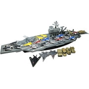 Toy Essentials 33 Inch Aircraft Carrier with Soldiers Jets Military Vehicles (18 Fighter Jets)