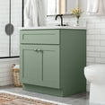 thumbnail image 6 of Design House Brookings 31" x 22" Bath Cabinet with 4" Center Set Vanity Top, Sherwin Williams® Evergreen Fog/Solid White, 6 of 6
