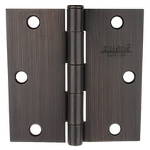 GlideRite 3-1/2 in. Steel Door Hinges with Square Corner Radius, Oil Rubbed Bronze finish, Pack of 12